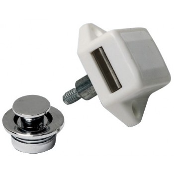 Mini scrocchetto in ottone a pulsante mod. Flat 